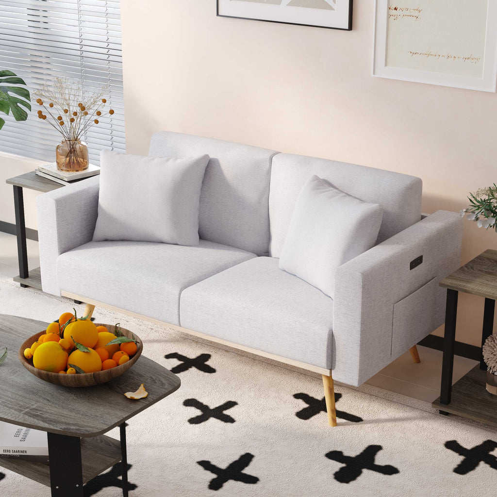 Oak & Gray Serenity 5-Piece Living Room Set