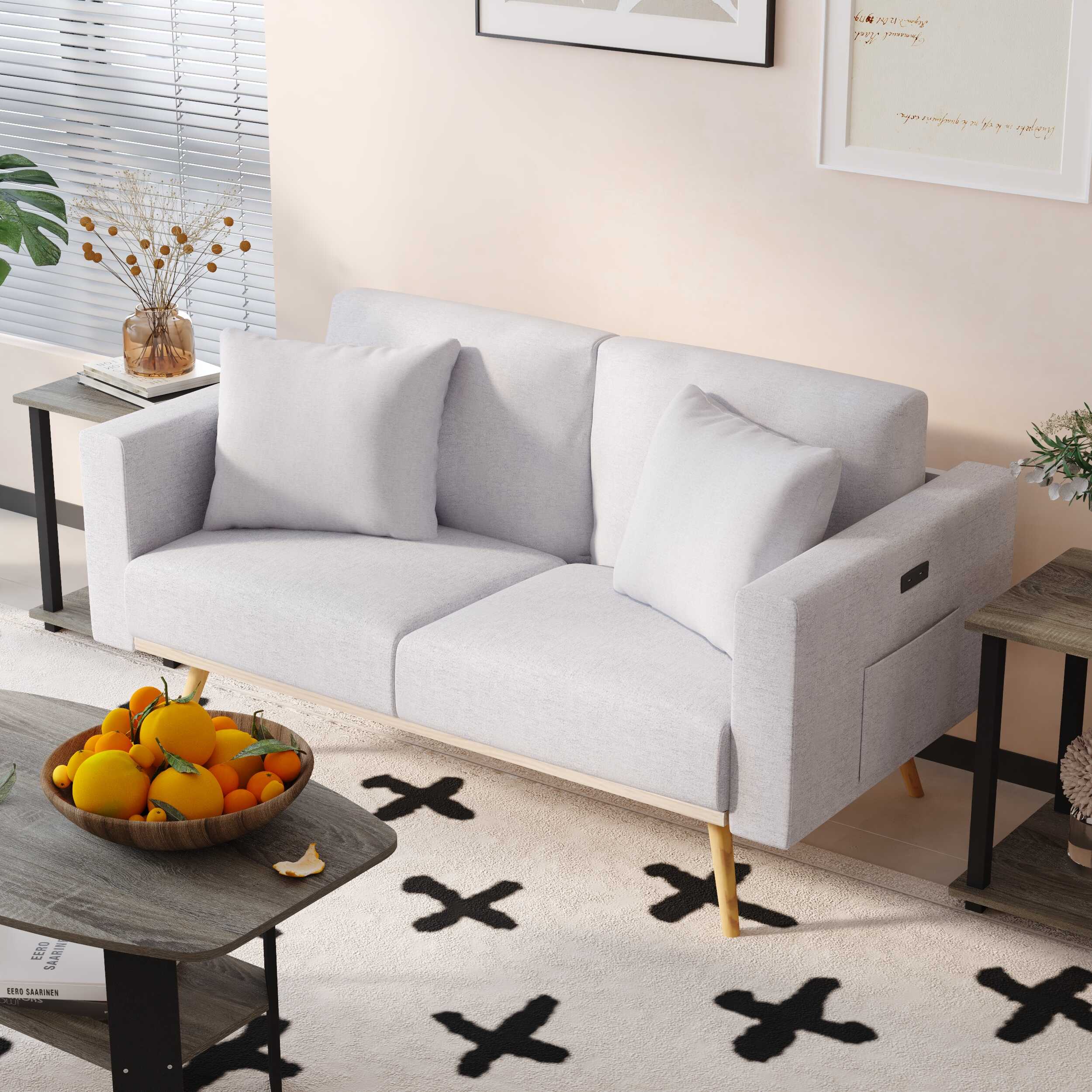 Oak & Gray Serenity 5-Piece Living Room Set