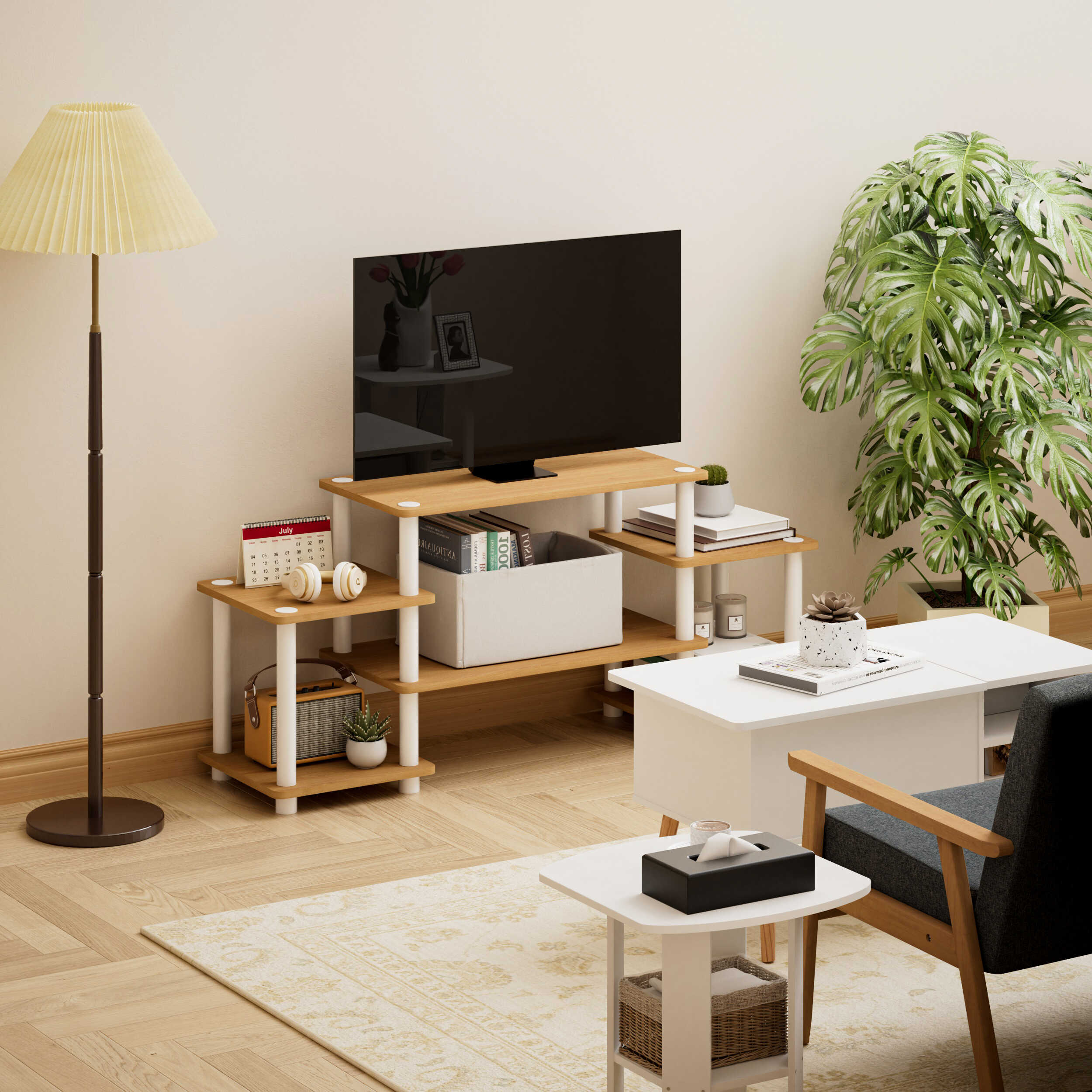 Nordic Contrast 5-Piece Living Room Set