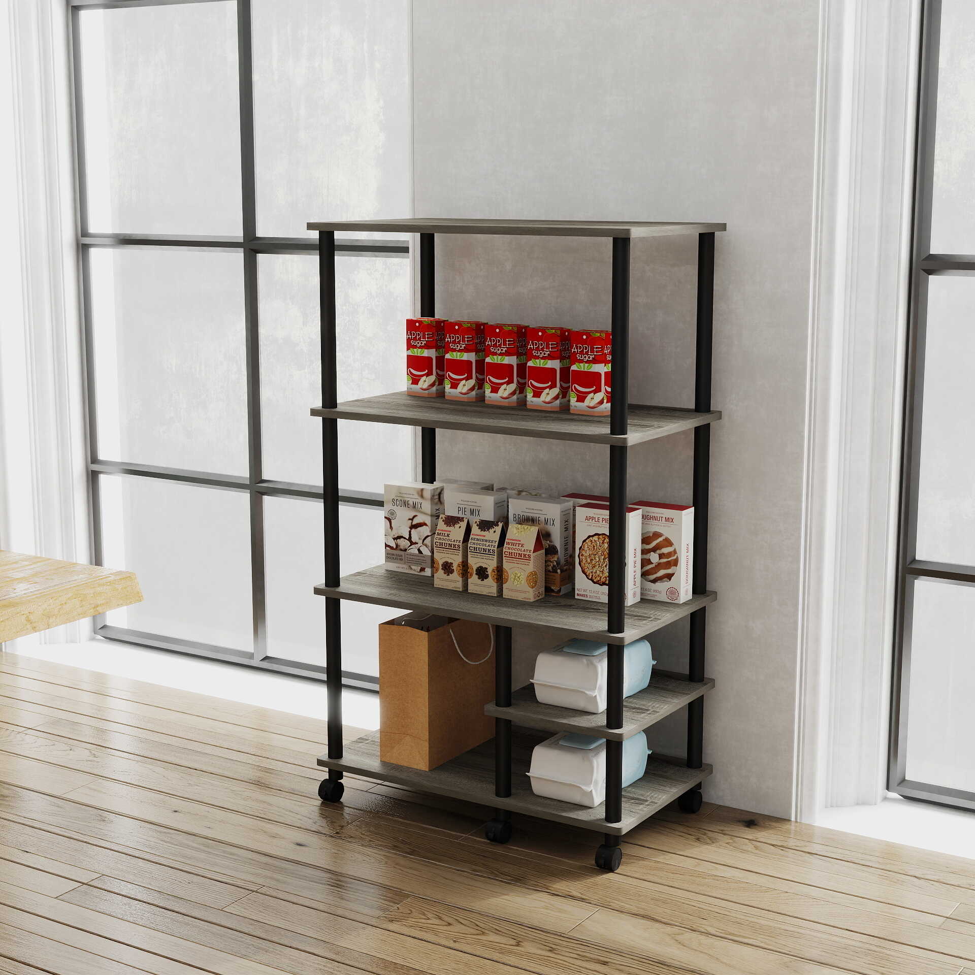 Darkwood Duo Kitchen Storage Cabinet Set