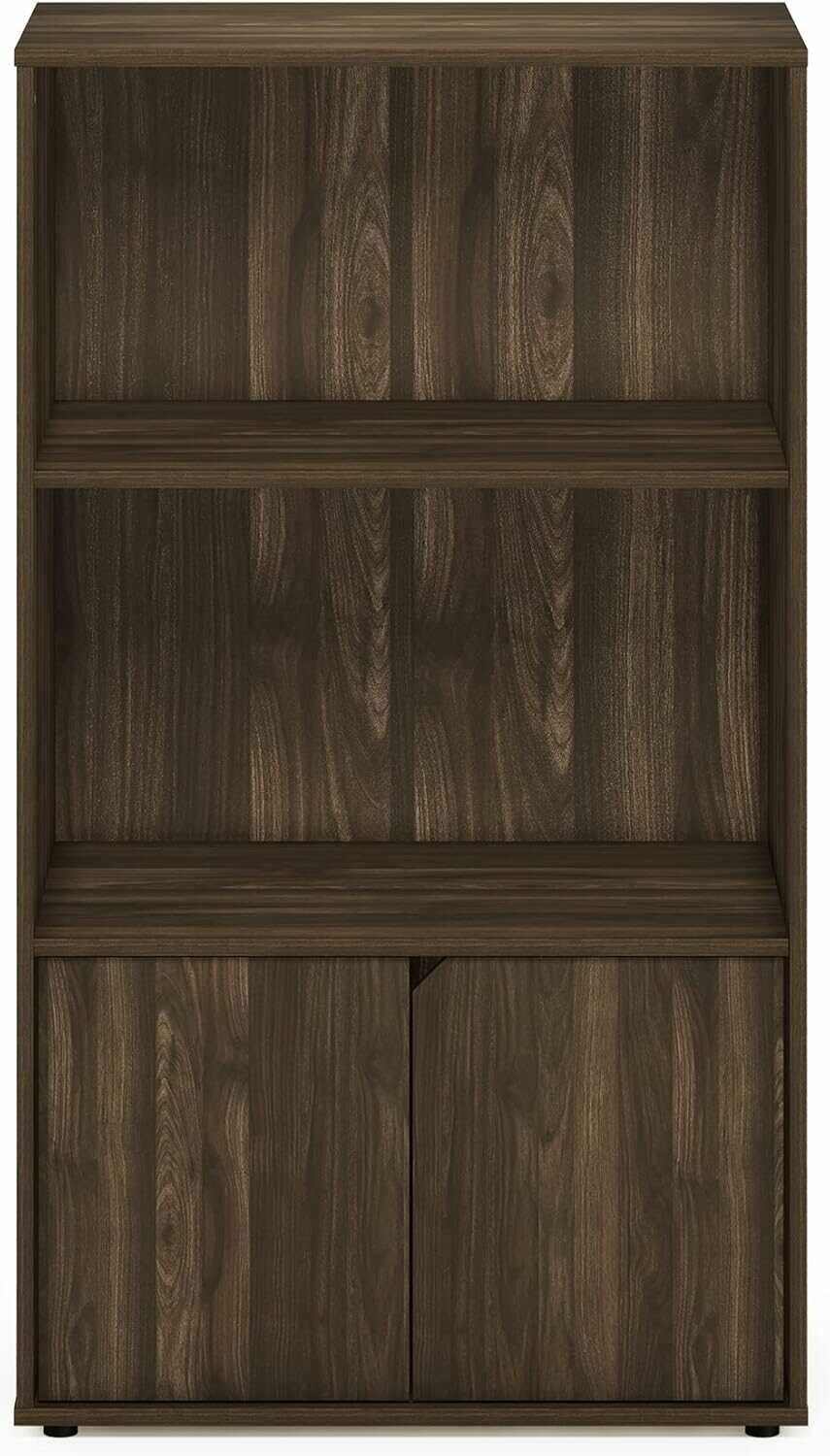 JAYA Kitchen Storage Shelf with Cabinet, Columbia Walnut